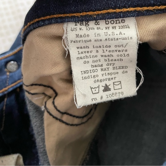 Rag & Bone Skinny Jeans. Colour heritage (dark blue) - Picture 7 of 10